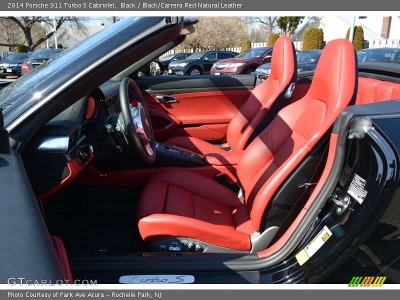 Black / Black/Carrera Red Natural Leather 2014 Porsche 911 Turbo S Cabriolet