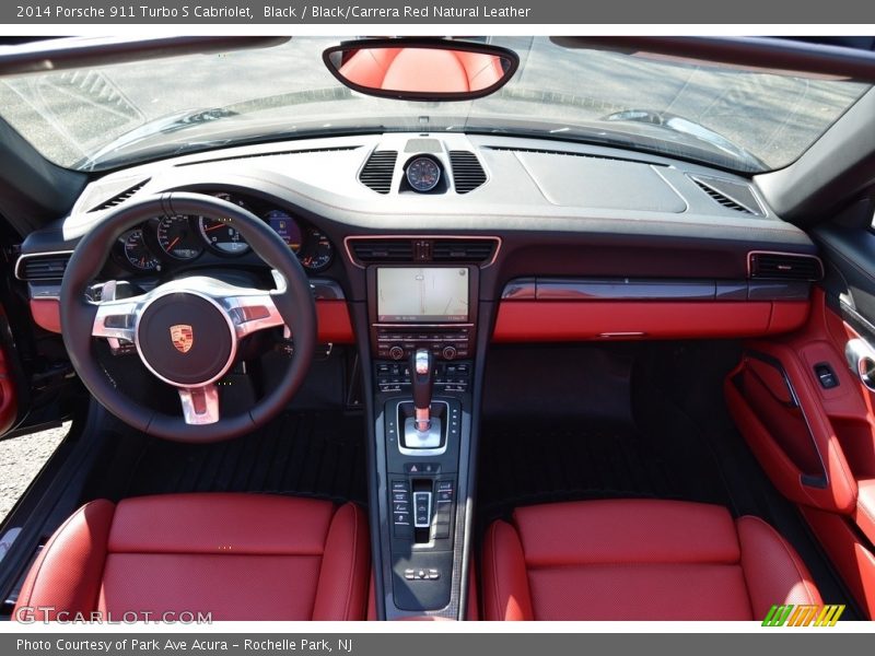 Black / Black/Carrera Red Natural Leather 2014 Porsche 911 Turbo S Cabriolet