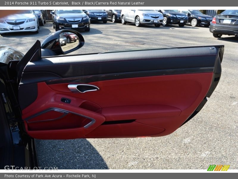 Black / Black/Carrera Red Natural Leather 2014 Porsche 911 Turbo S Cabriolet