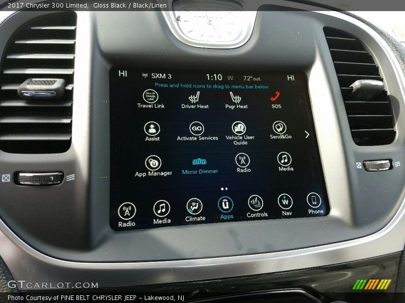 Gloss Black / Black/Linen 2017 Chrysler 300 Limited