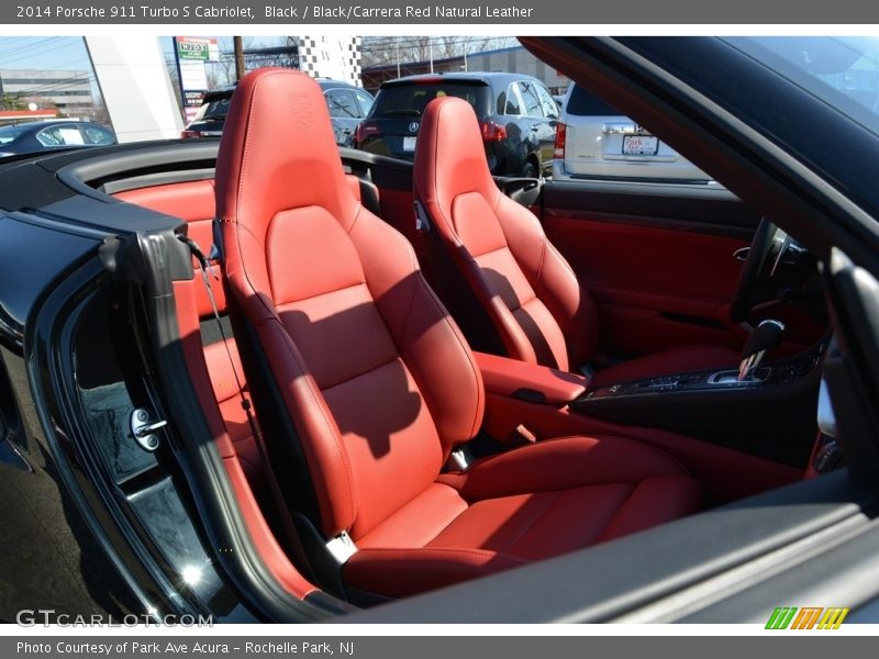 Black / Black/Carrera Red Natural Leather 2014 Porsche 911 Turbo S Cabriolet