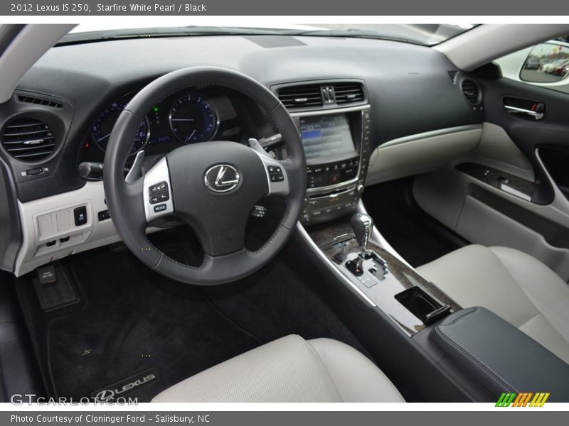 Starfire White Pearl / Black 2012 Lexus IS 250