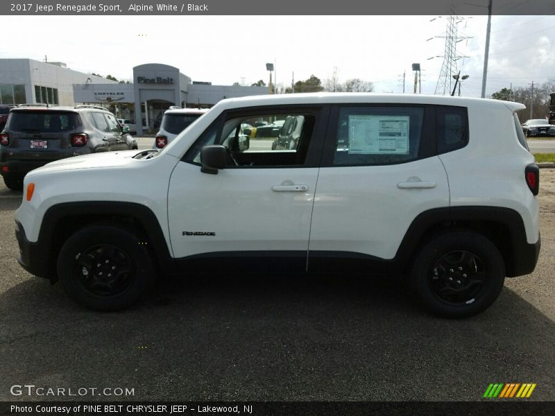 Alpine White / Black 2017 Jeep Renegade Sport