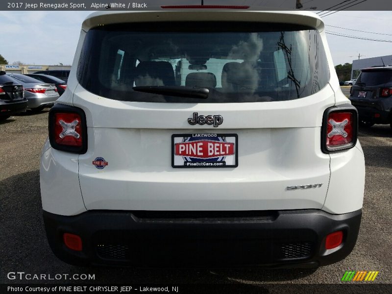 Alpine White / Black 2017 Jeep Renegade Sport