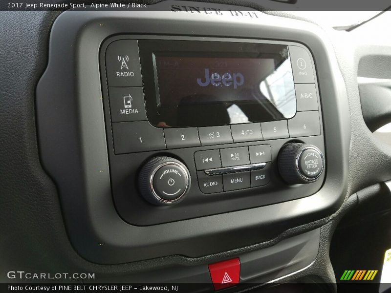 Alpine White / Black 2017 Jeep Renegade Sport