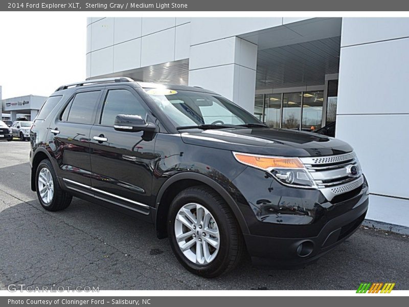 Sterling Gray / Medium Light Stone 2014 Ford Explorer XLT