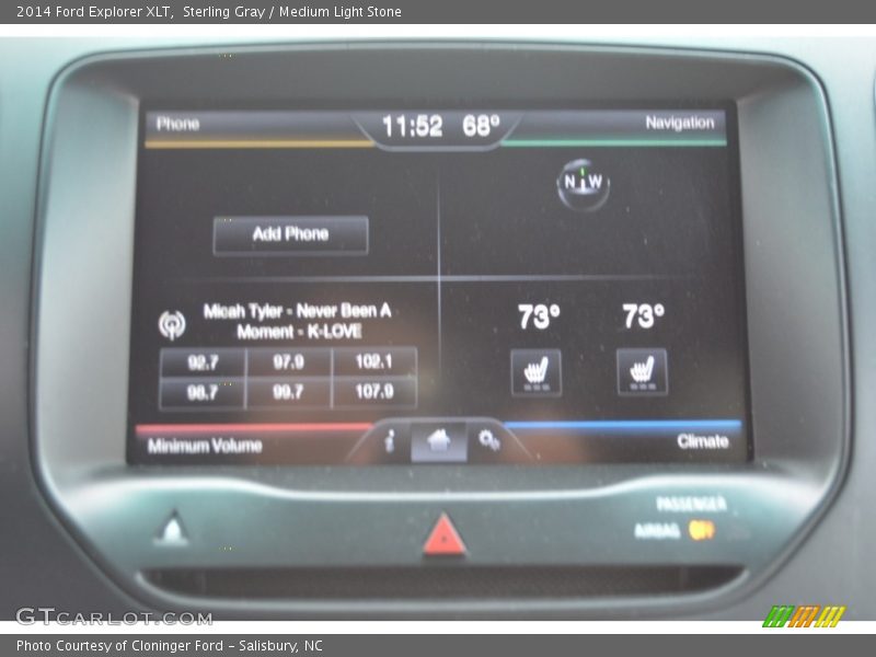 Sterling Gray / Medium Light Stone 2014 Ford Explorer XLT