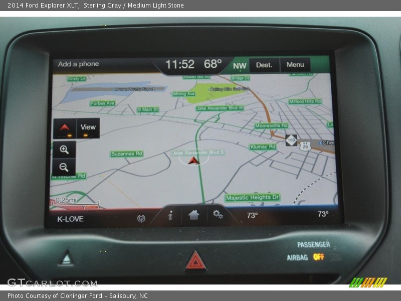 Sterling Gray / Medium Light Stone 2014 Ford Explorer XLT