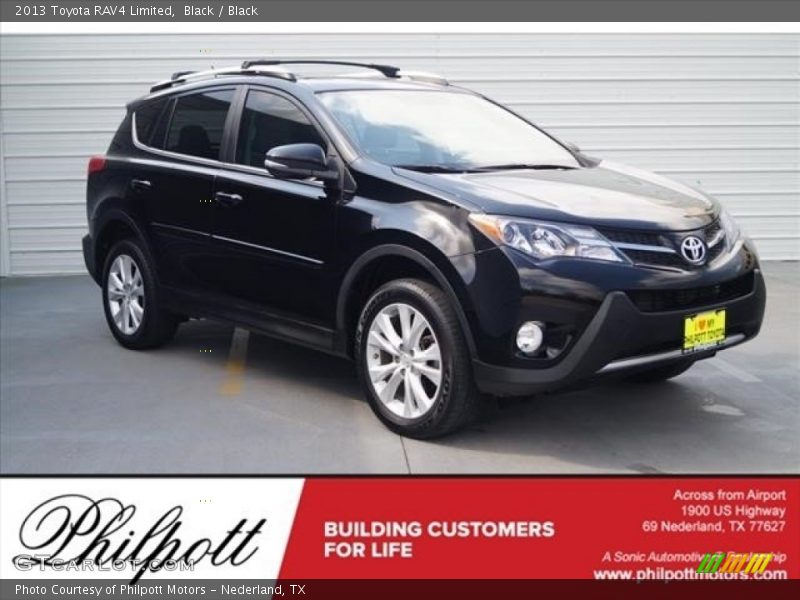 Black / Black 2013 Toyota RAV4 Limited