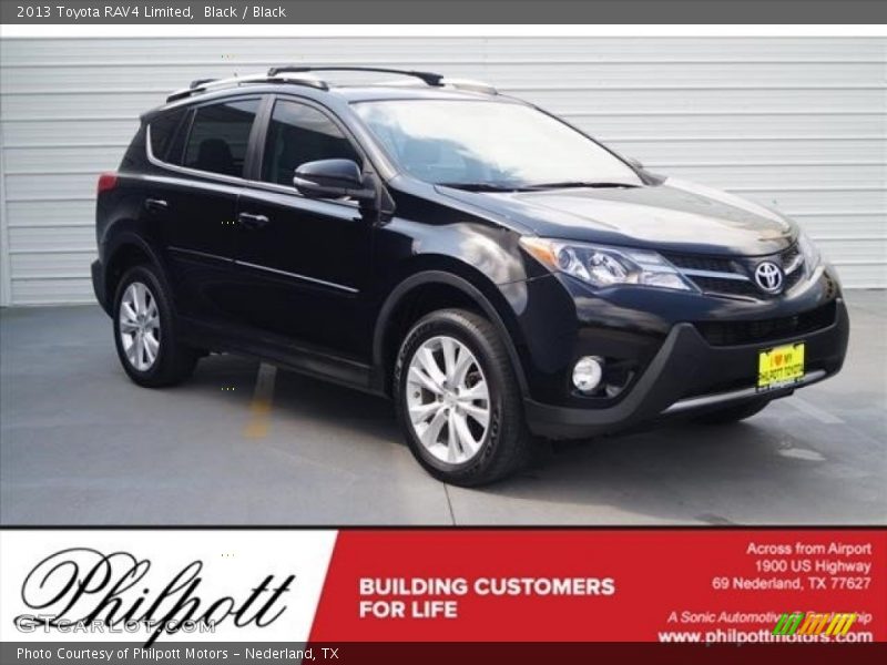 Black / Black 2013 Toyota RAV4 Limited