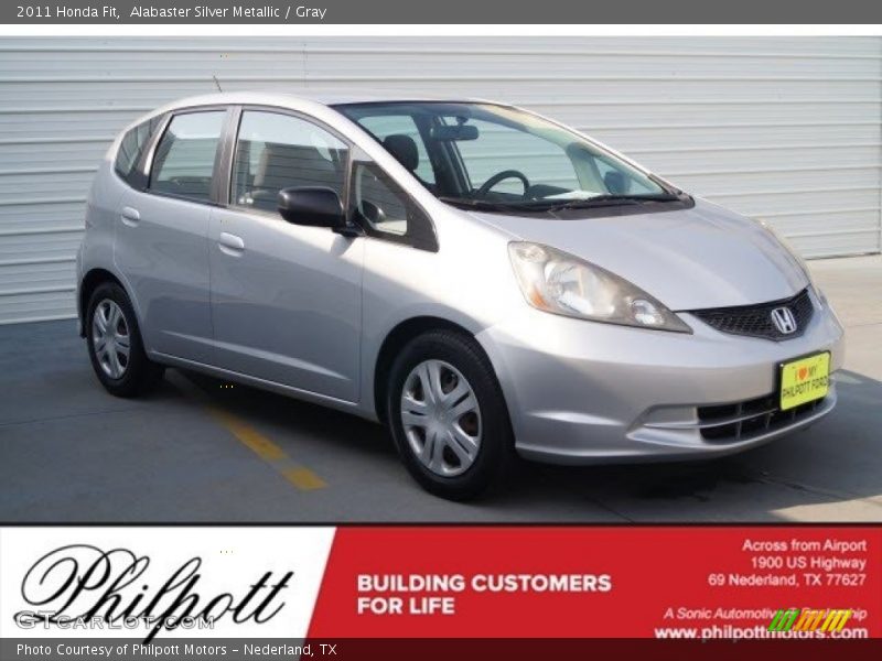 Alabaster Silver Metallic / Gray 2011 Honda Fit