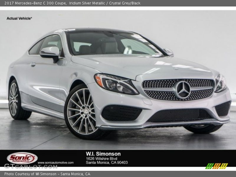 Iridium Silver Metallic / Crystal Grey/Black 2017 Mercedes-Benz C 300 Coupe