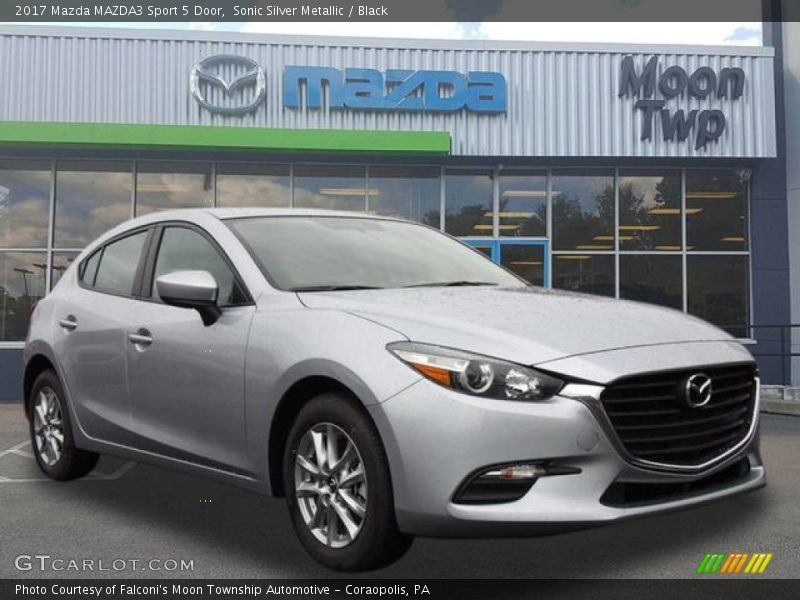 Sonic Silver Metallic / Black 2017 Mazda MAZDA3 Sport 5 Door