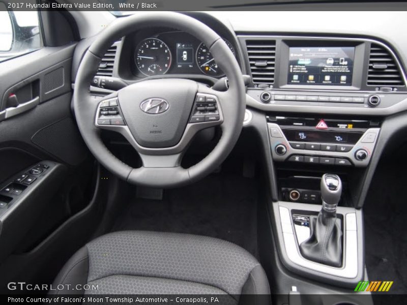 White / Black 2017 Hyundai Elantra Value Edition