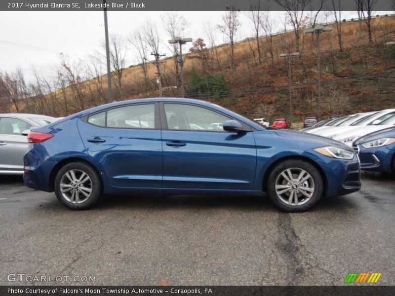 Lakeside Blue / Black 2017 Hyundai Elantra SE