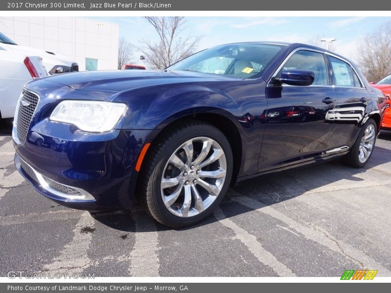 Jazz Blue Pearl / Black/Linen 2017 Chrysler 300 Limited