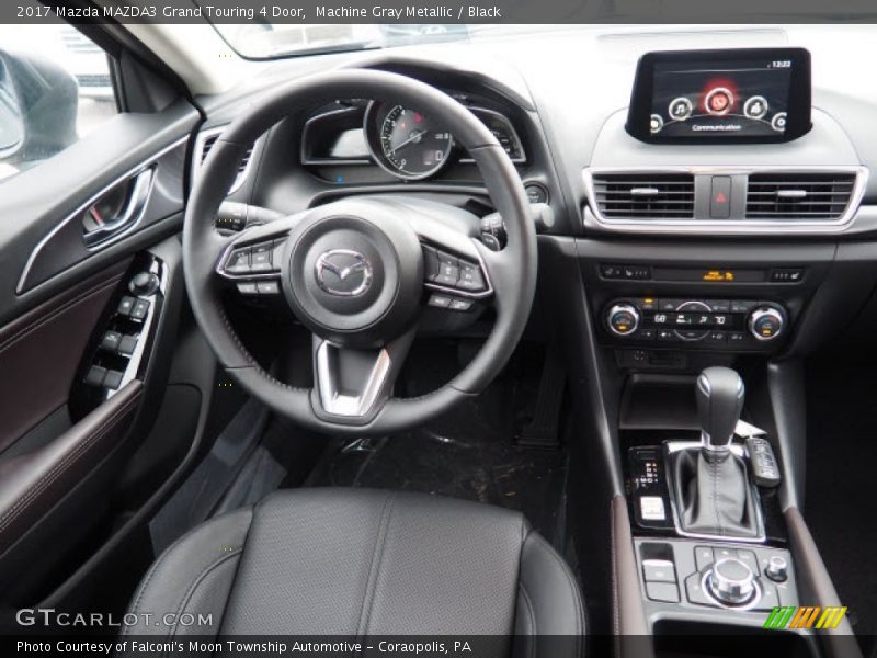 Machine Gray Metallic / Black 2017 Mazda MAZDA3 Grand Touring 4 Door