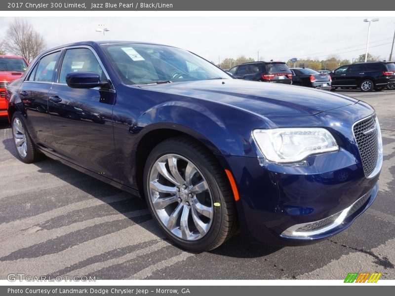 Jazz Blue Pearl / Black/Linen 2017 Chrysler 300 Limited