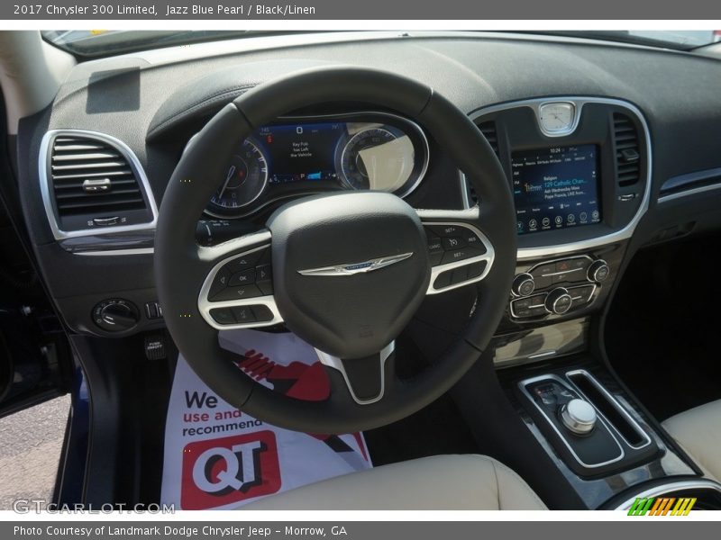 Jazz Blue Pearl / Black/Linen 2017 Chrysler 300 Limited