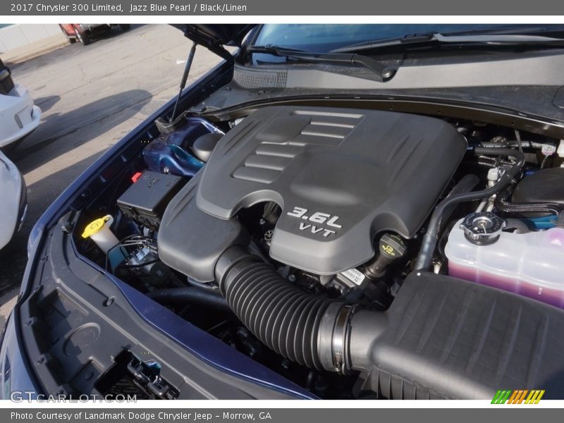 Jazz Blue Pearl / Black/Linen 2017 Chrysler 300 Limited