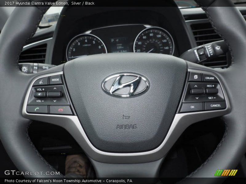 Silver / Black 2017 Hyundai Elantra Value Edition