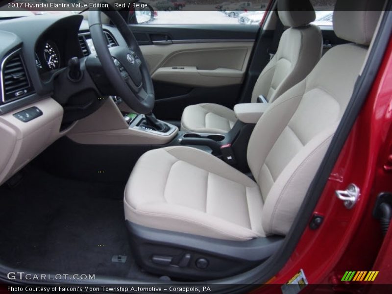 Red / Beige 2017 Hyundai Elantra Value Edition