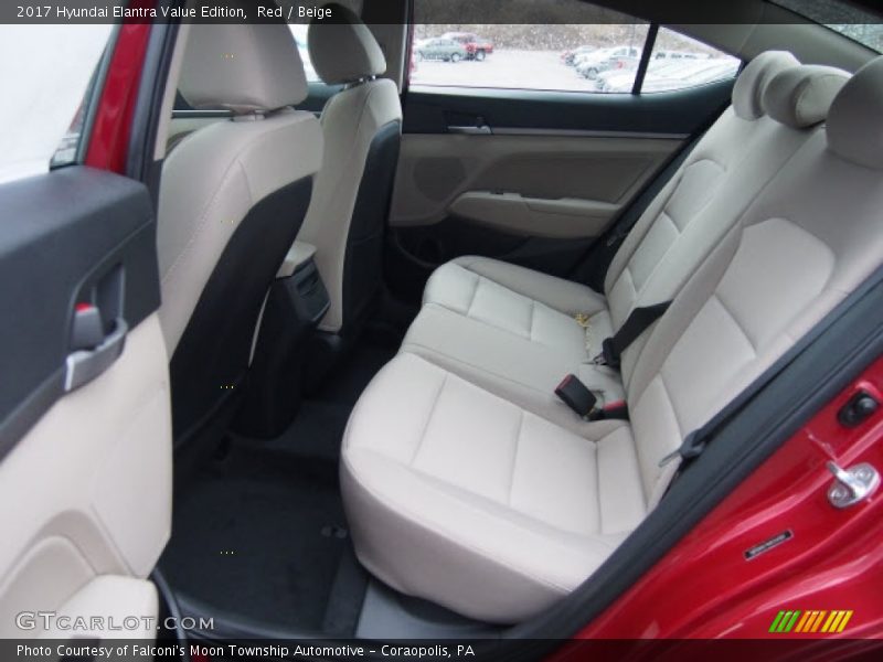 Red / Beige 2017 Hyundai Elantra Value Edition