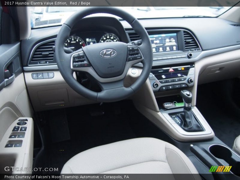 Red / Beige 2017 Hyundai Elantra Value Edition