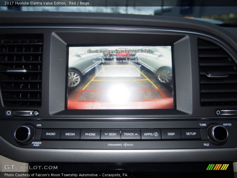 Red / Beige 2017 Hyundai Elantra Value Edition