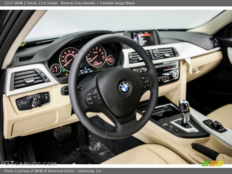 Mineral Grey Metallic / Venetian Beige/Black 2017 BMW 3 Series 320i Sedan