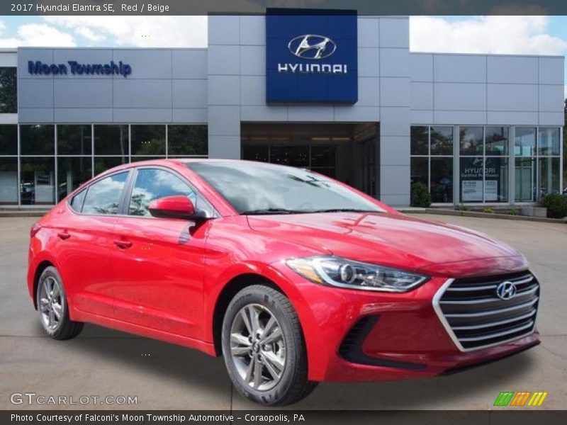 Red / Beige 2017 Hyundai Elantra SE