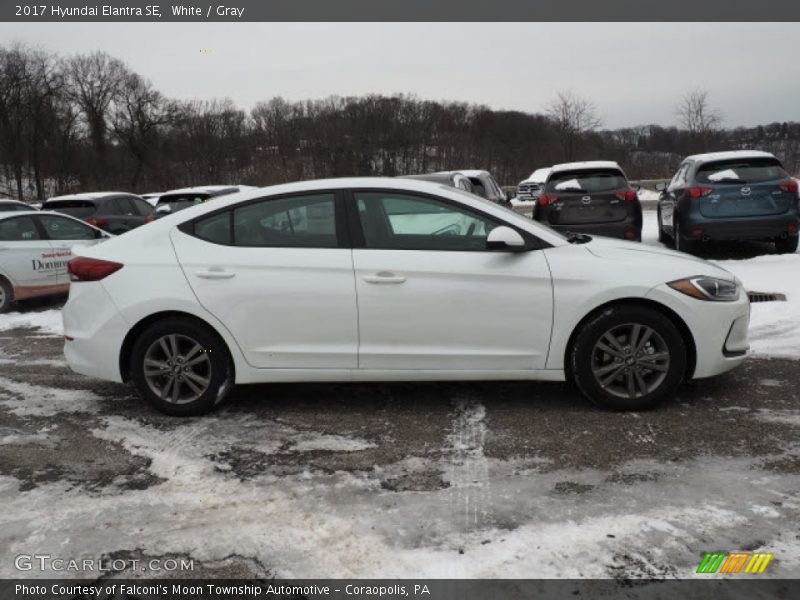 White / Gray 2017 Hyundai Elantra SE