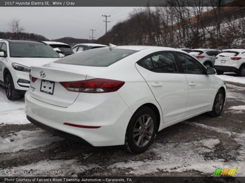 White / Gray 2017 Hyundai Elantra SE
