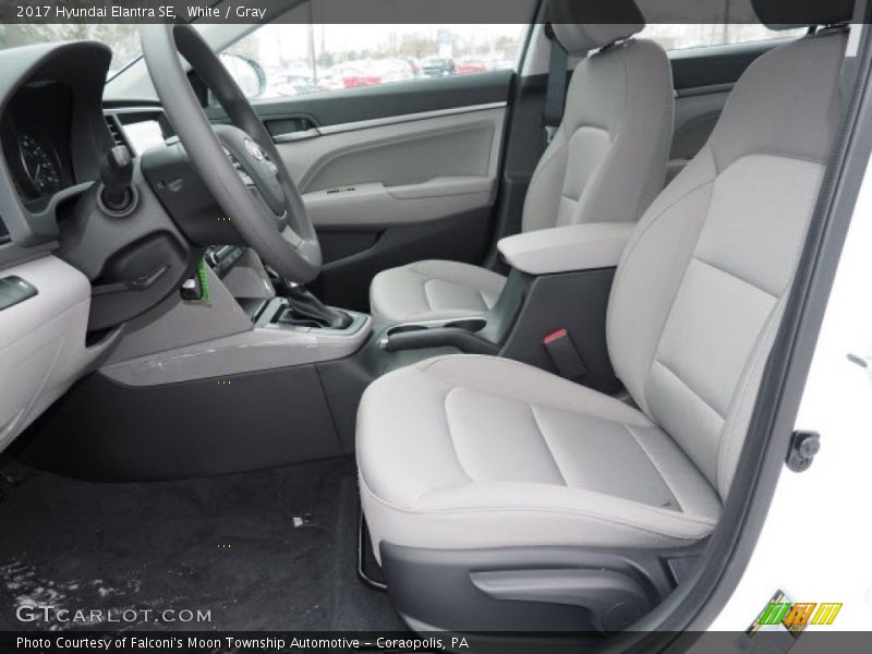White / Gray 2017 Hyundai Elantra SE