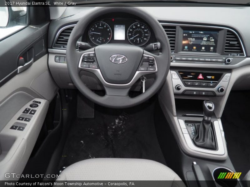 White / Gray 2017 Hyundai Elantra SE