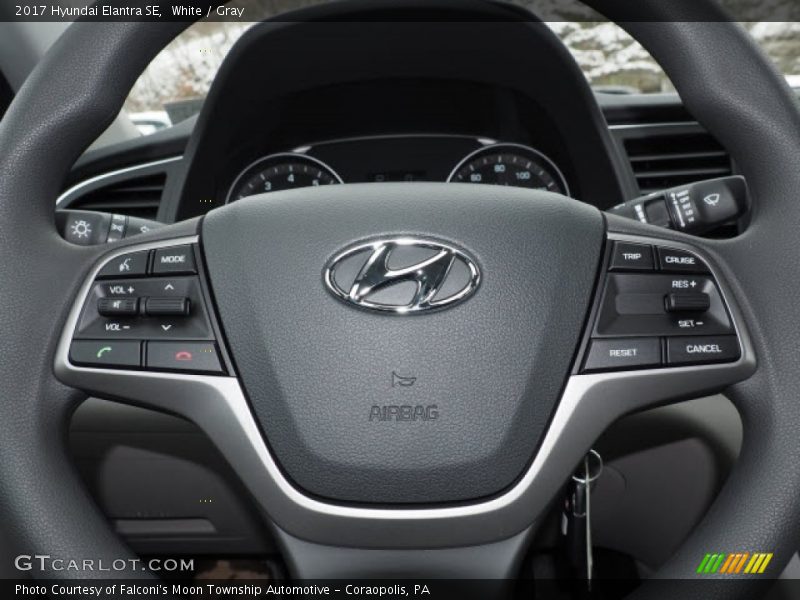 White / Gray 2017 Hyundai Elantra SE