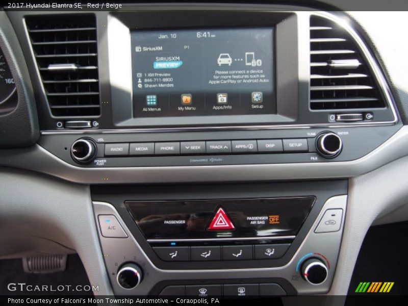 Red / Beige 2017 Hyundai Elantra SE