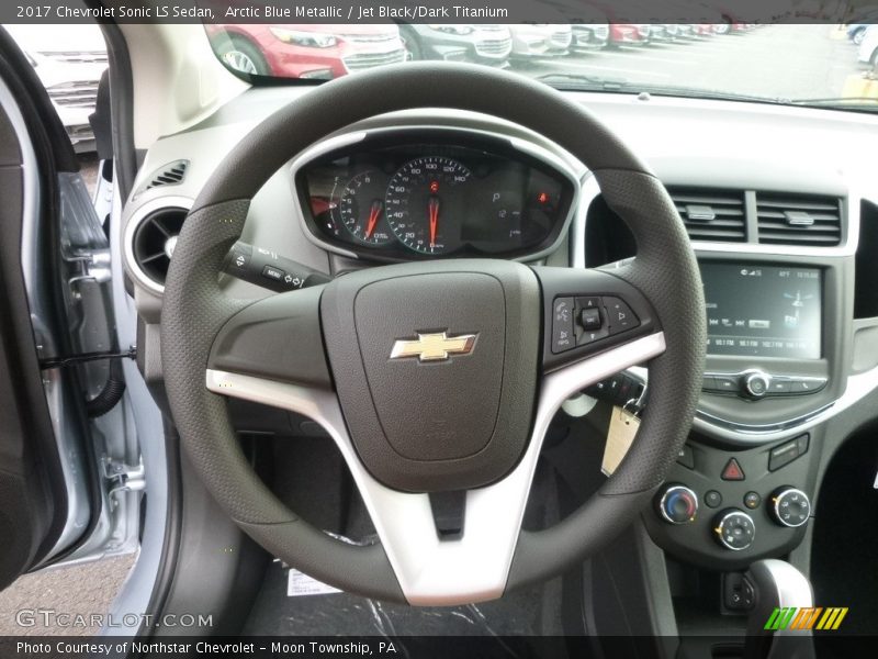 Arctic Blue Metallic / Jet Black/Dark Titanium 2017 Chevrolet Sonic LS Sedan