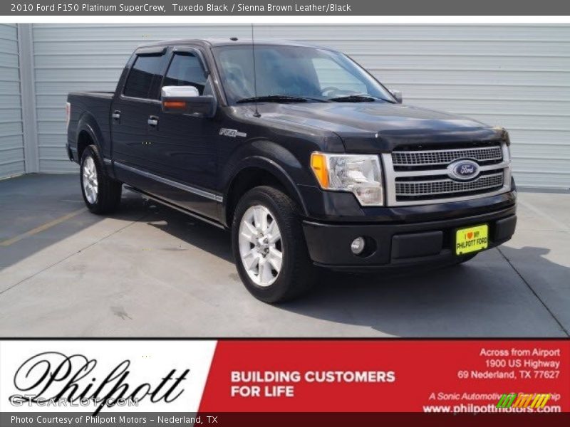 Tuxedo Black / Sienna Brown Leather/Black 2010 Ford F150 Platinum SuperCrew