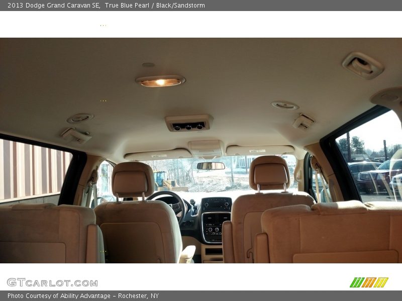 True Blue Pearl / Black/Sandstorm 2013 Dodge Grand Caravan SE