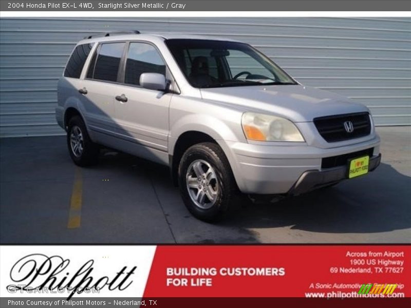 Starlight Silver Metallic / Gray 2004 Honda Pilot EX-L 4WD