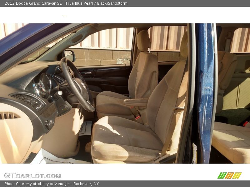 True Blue Pearl / Black/Sandstorm 2013 Dodge Grand Caravan SE