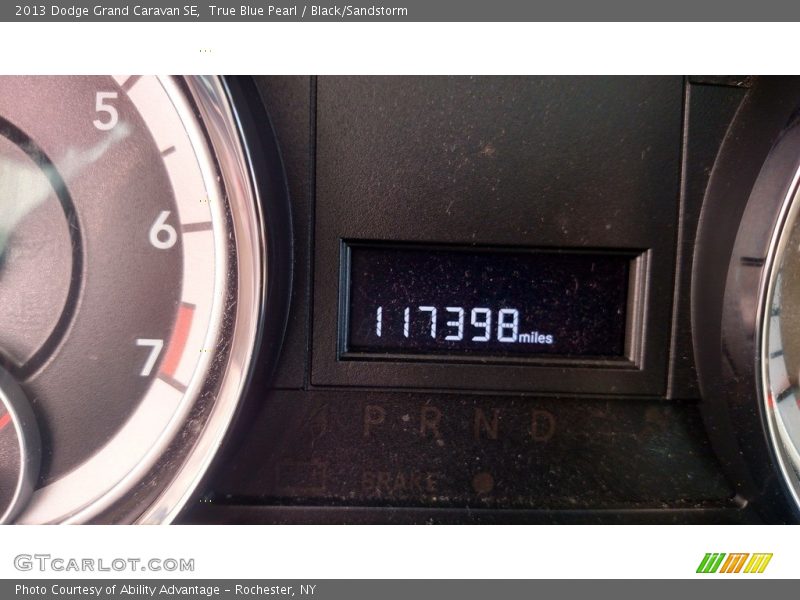 True Blue Pearl / Black/Sandstorm 2013 Dodge Grand Caravan SE