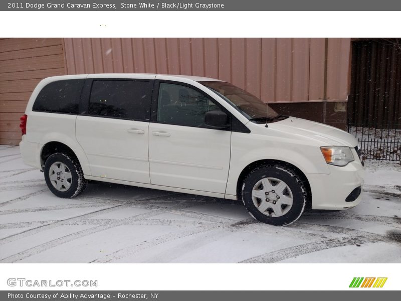 Stone White / Black/Light Graystone 2011 Dodge Grand Caravan Express