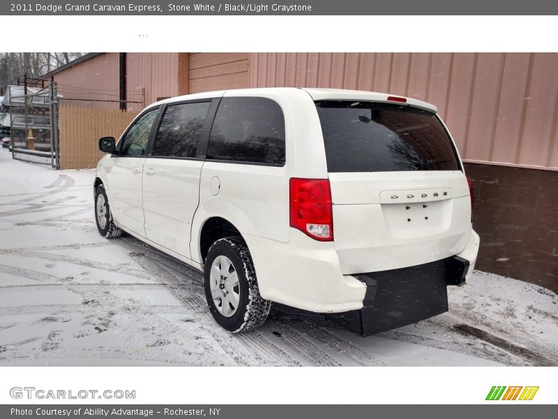 Stone White / Black/Light Graystone 2011 Dodge Grand Caravan Express