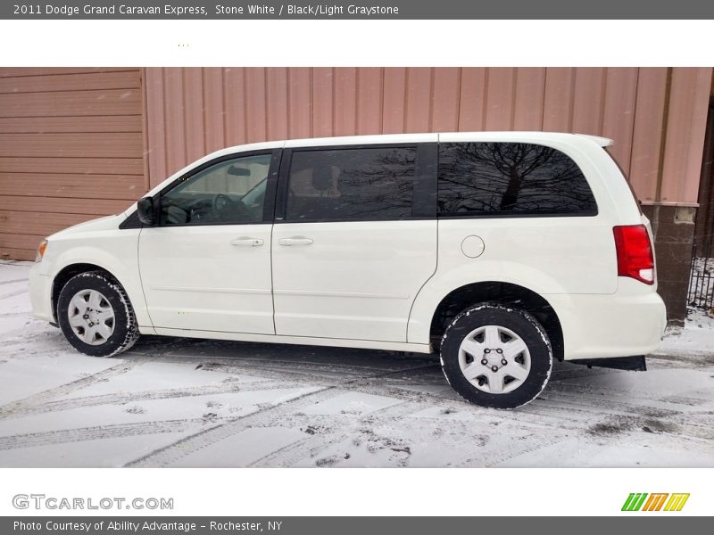Stone White / Black/Light Graystone 2011 Dodge Grand Caravan Express
