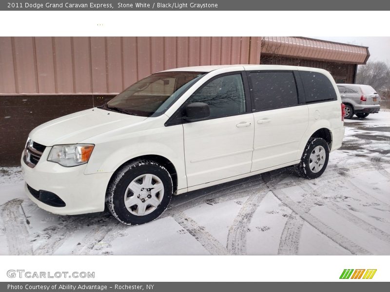 Stone White / Black/Light Graystone 2011 Dodge Grand Caravan Express