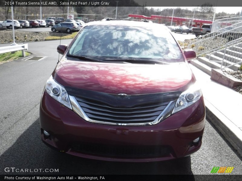 Salsa Red Pearl / Light Gray 2014 Toyota Sienna XLE AWD