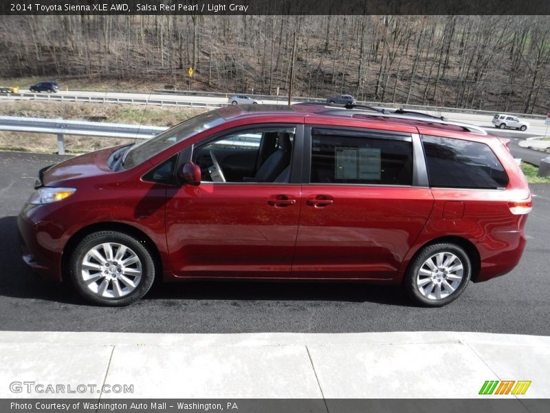 Salsa Red Pearl / Light Gray 2014 Toyota Sienna XLE AWD