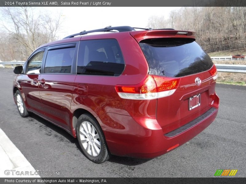 Salsa Red Pearl / Light Gray 2014 Toyota Sienna XLE AWD